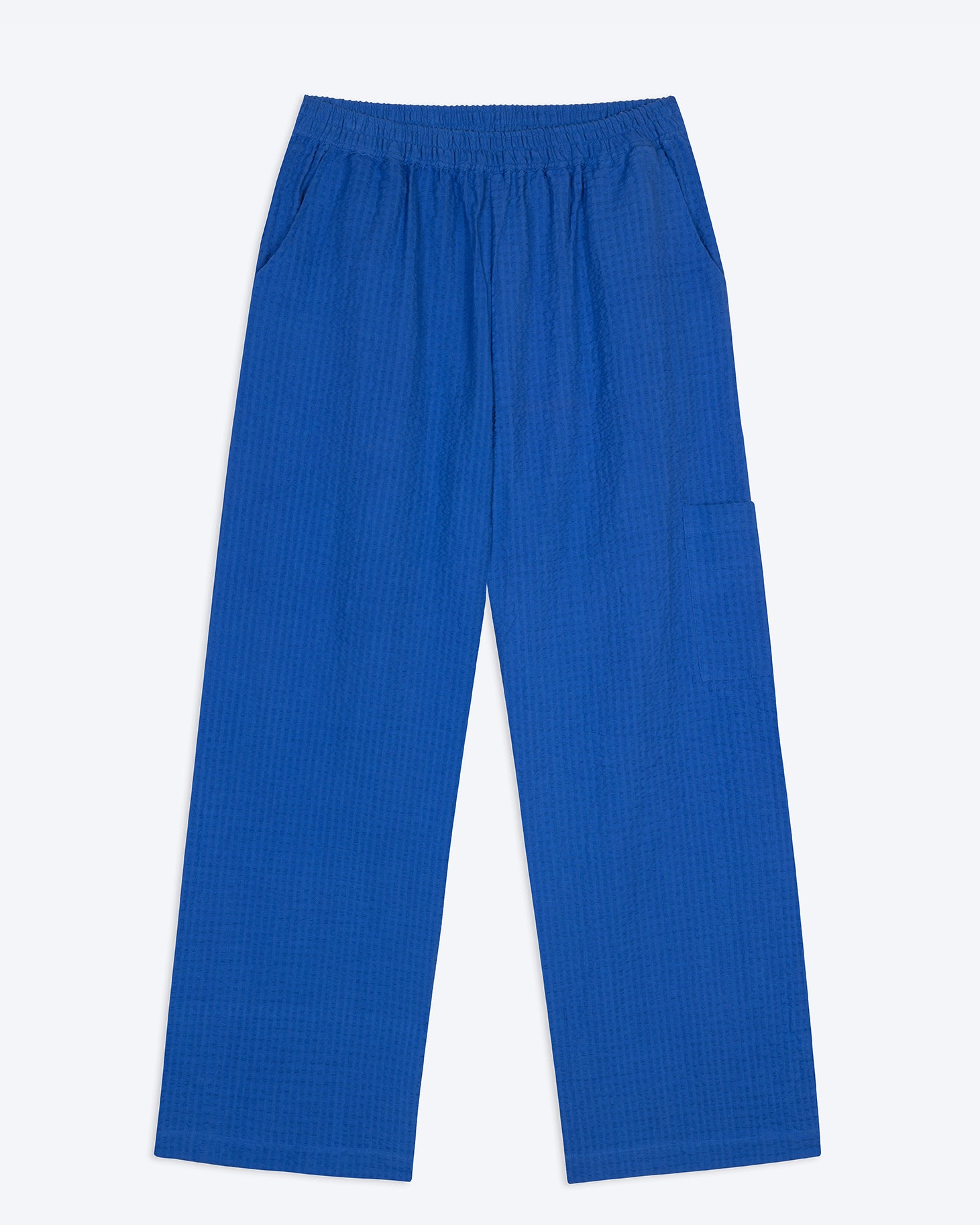 Blue pants on a white background