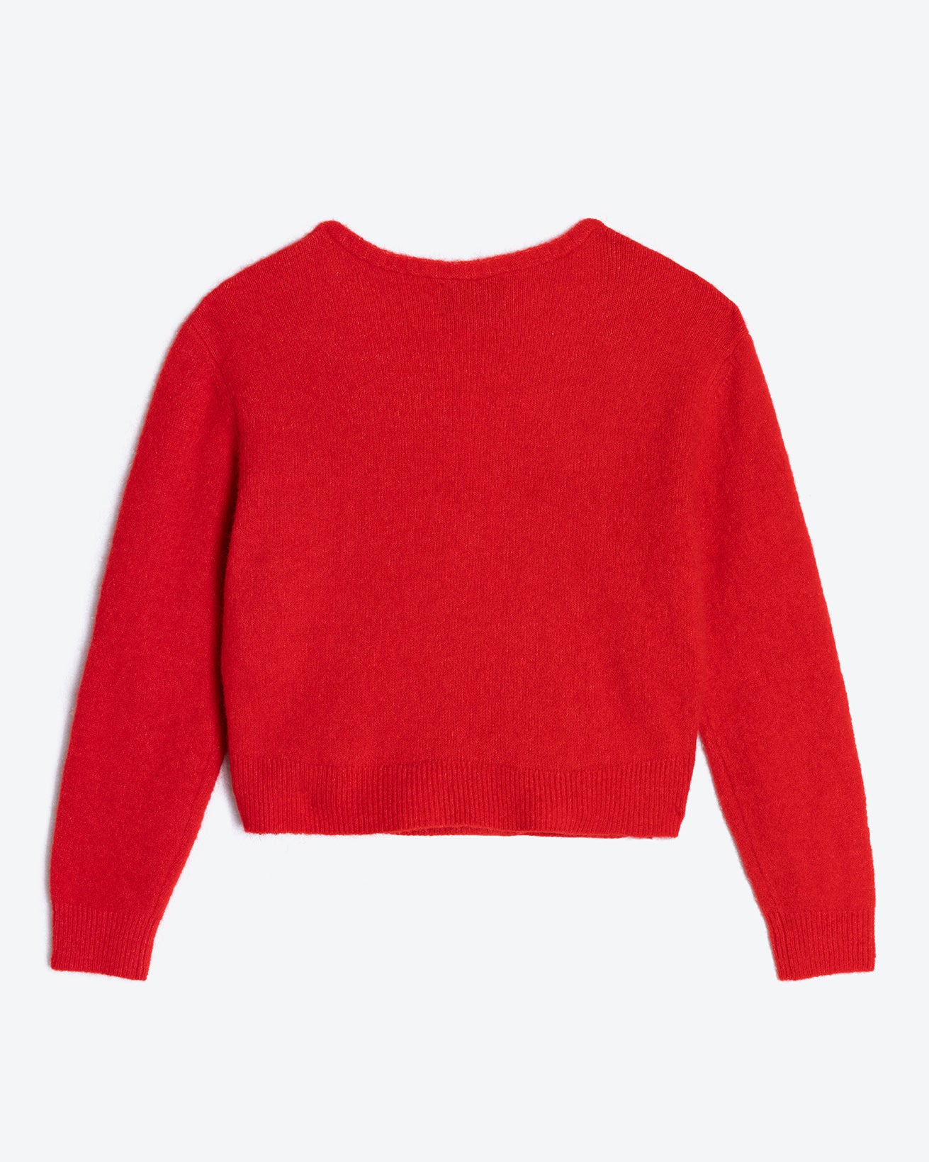 Red sweater on a white background
