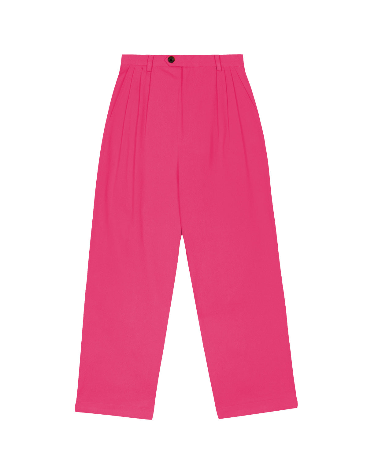 Bright pink pants on a white background