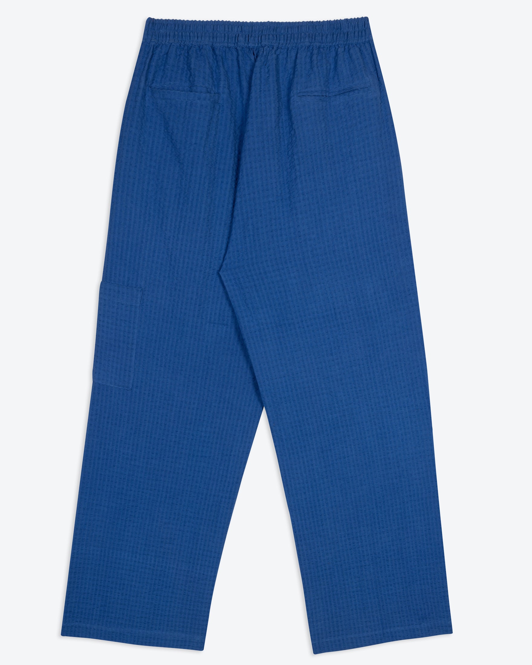 Blue pants on a white background