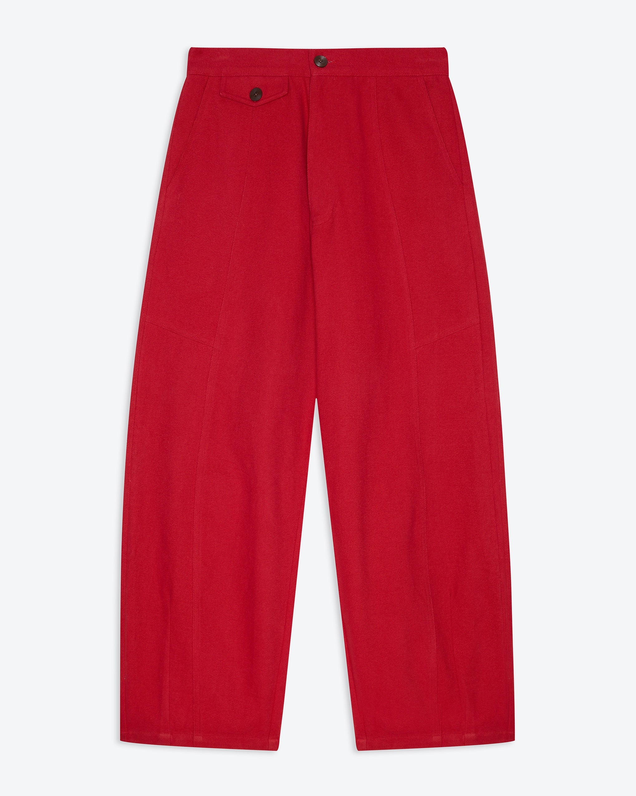 Red pants on a white background