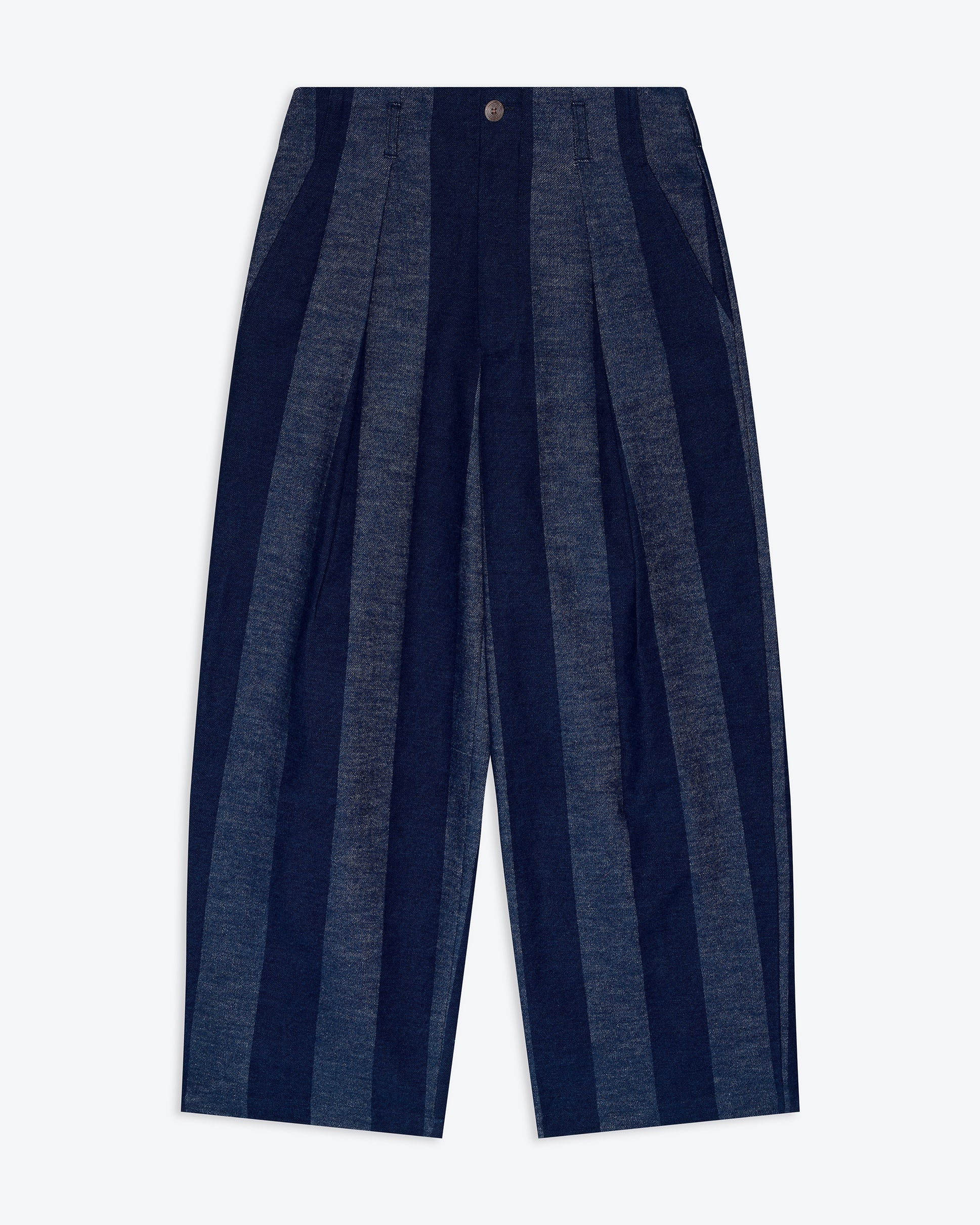 Lowie Stripe Denim Pleat Trouser