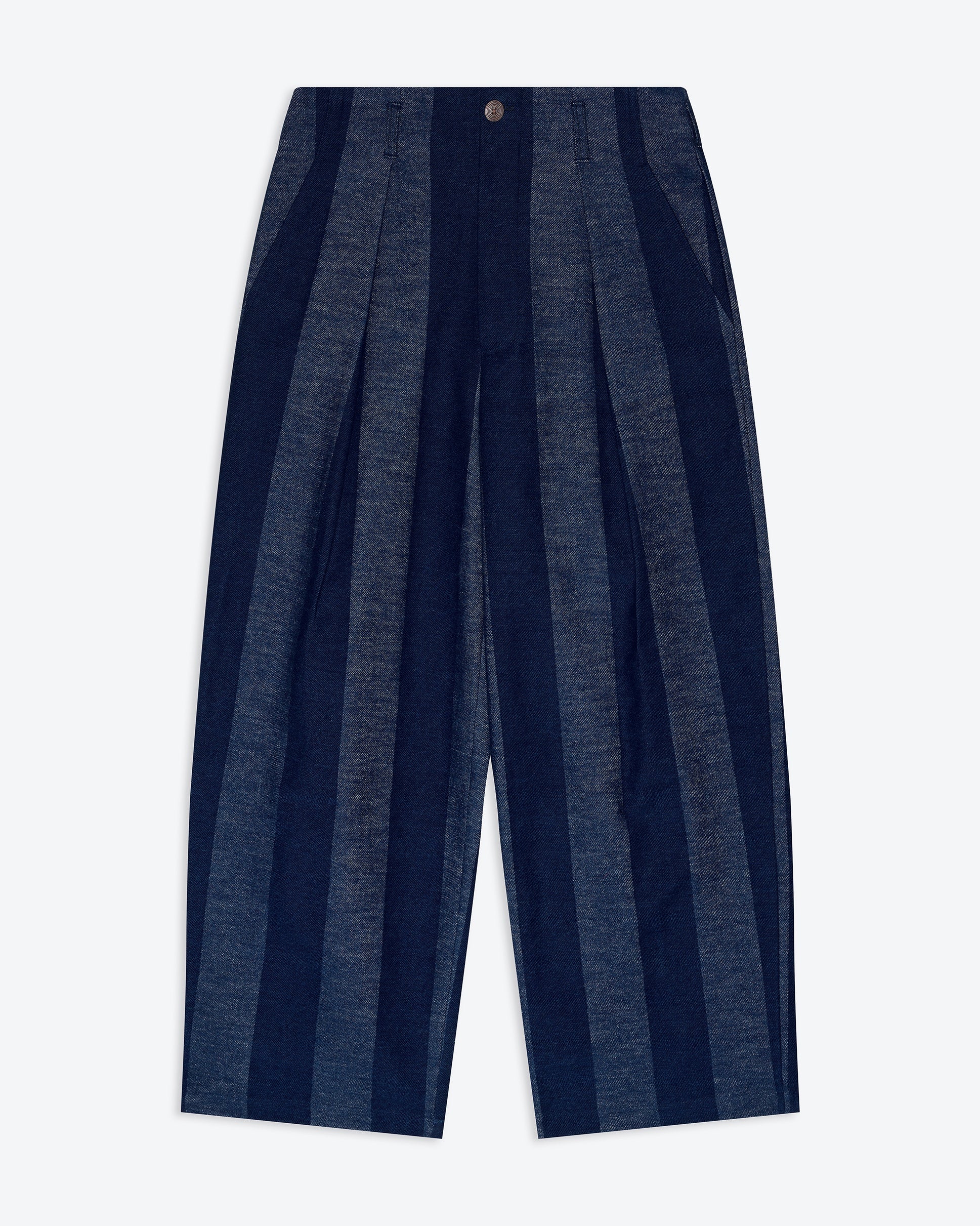 Lowie Stripe Denim Pleat Trouser