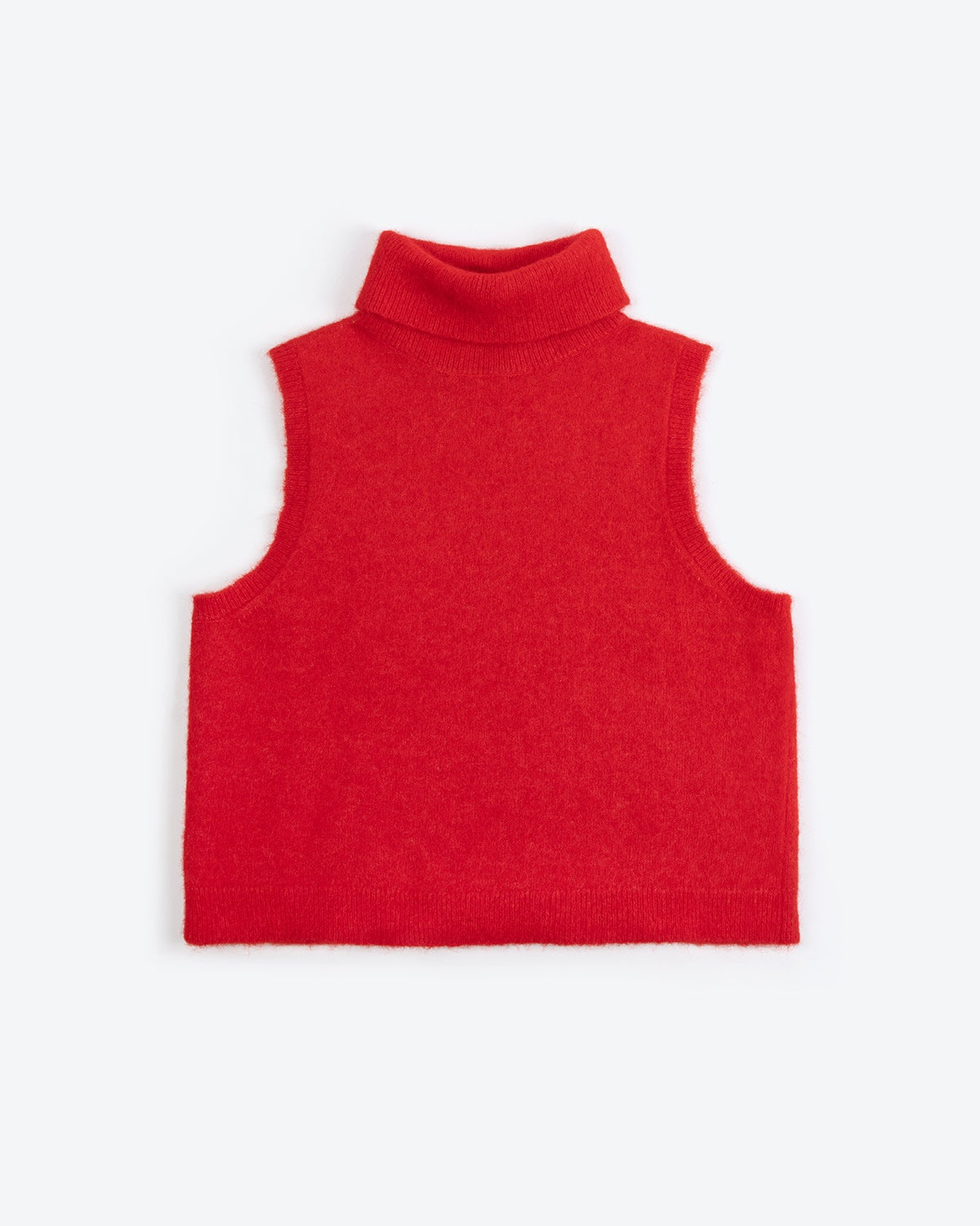 Red sleeveless vest on a white background
