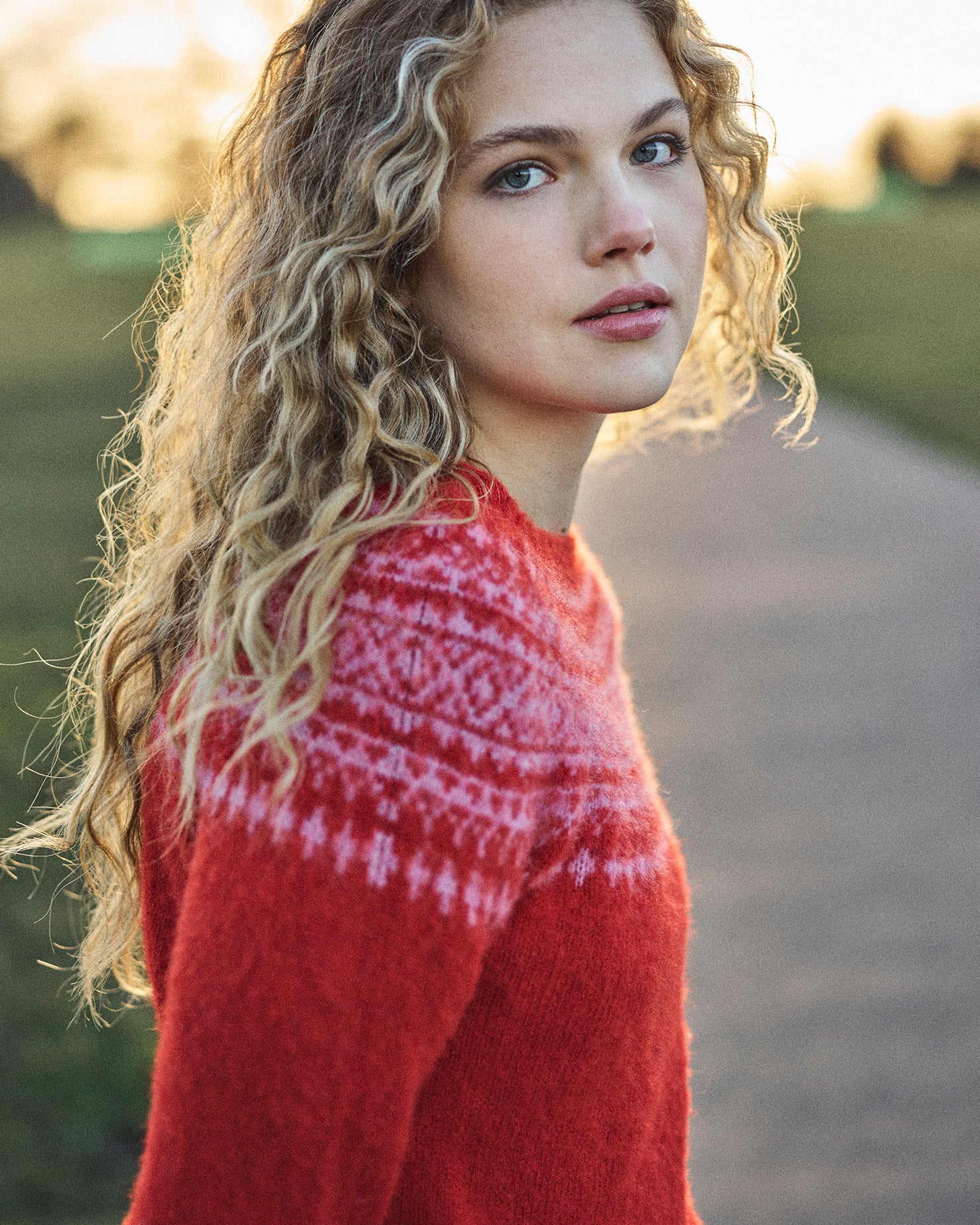 Person Wearing Red Snow Jumper