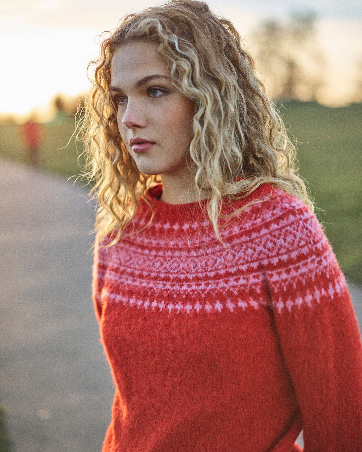 Person Wearing Red Snow Jumper
