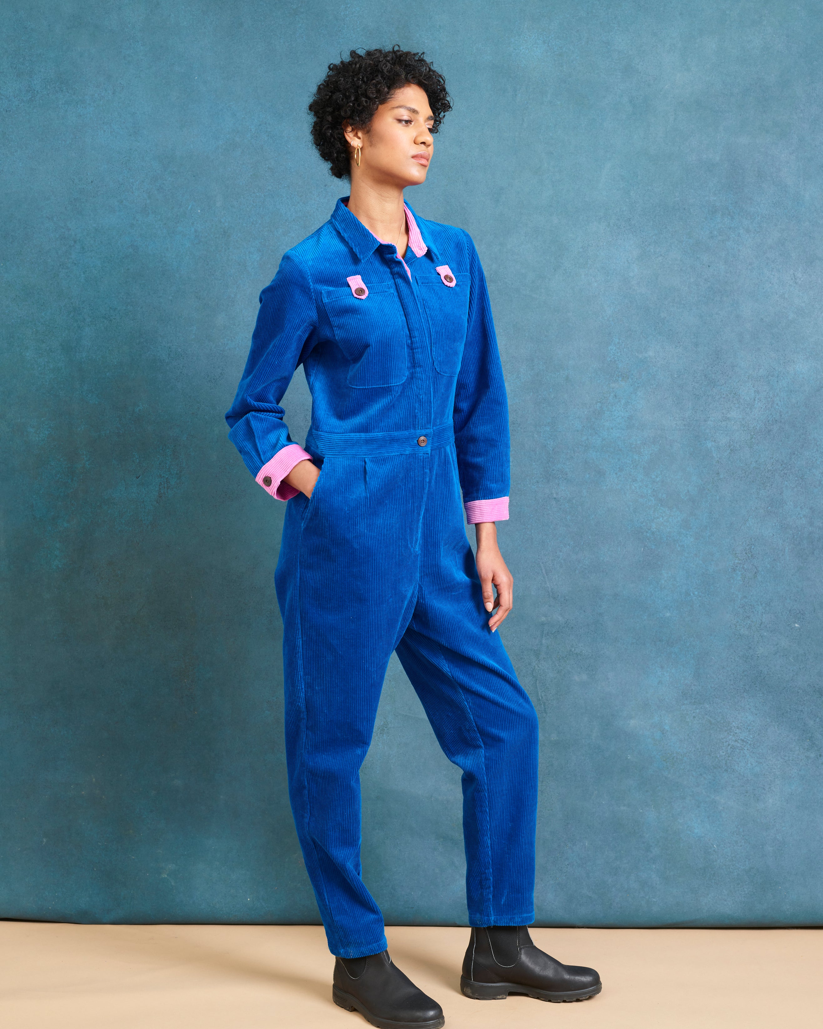 Lowie Cobalt Corduroy Boilersuit