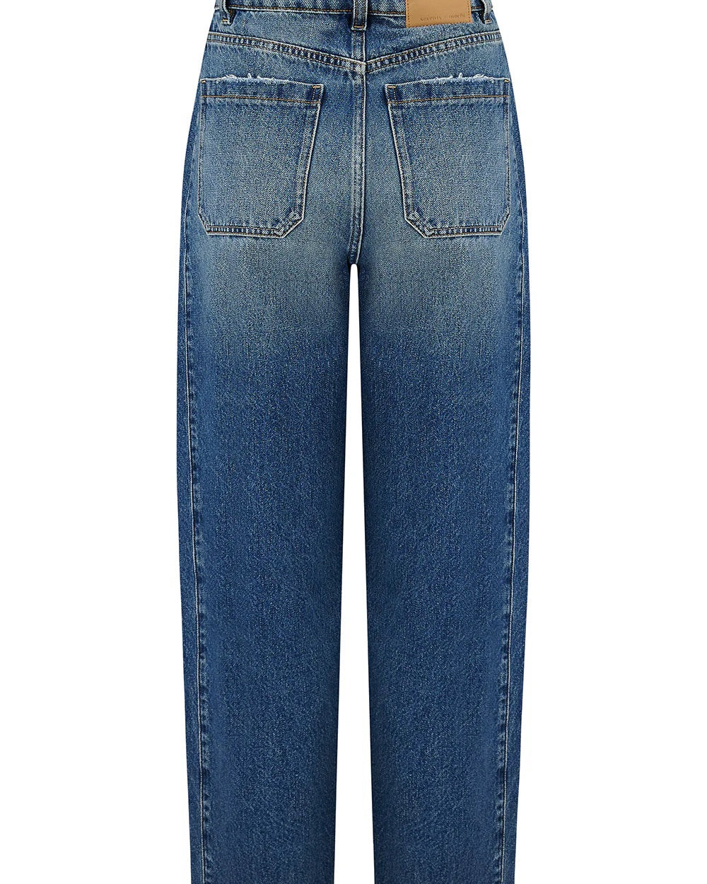 Blue jeans on a white background