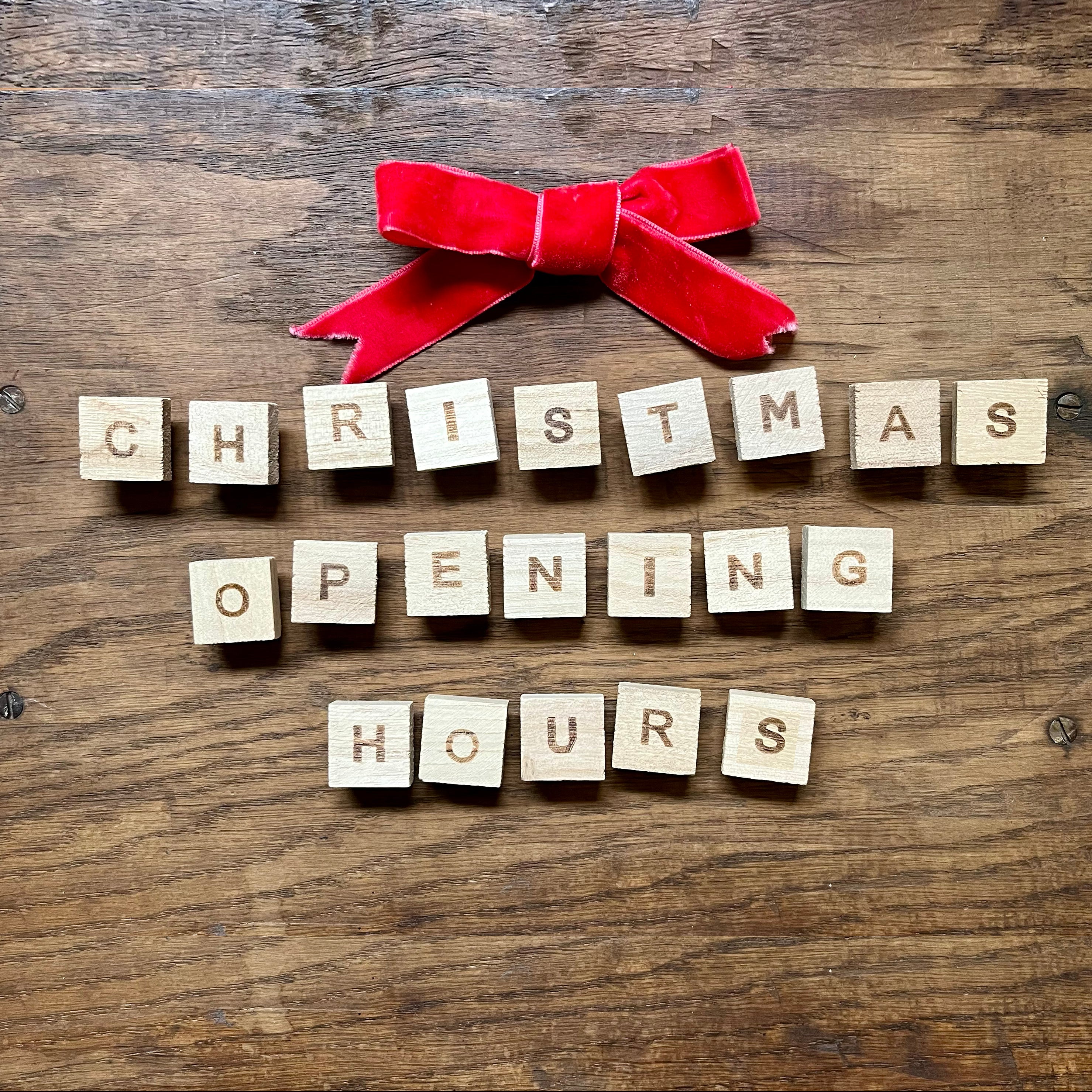 Christmas Opening Hours