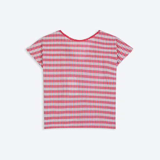 Lowie Red & Blue Check Reversible Top