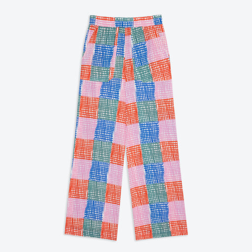 Lowie Grid Check Straight Leg Trouser