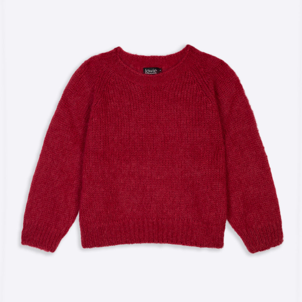 Lowie Red Mohair Cropped Jumper