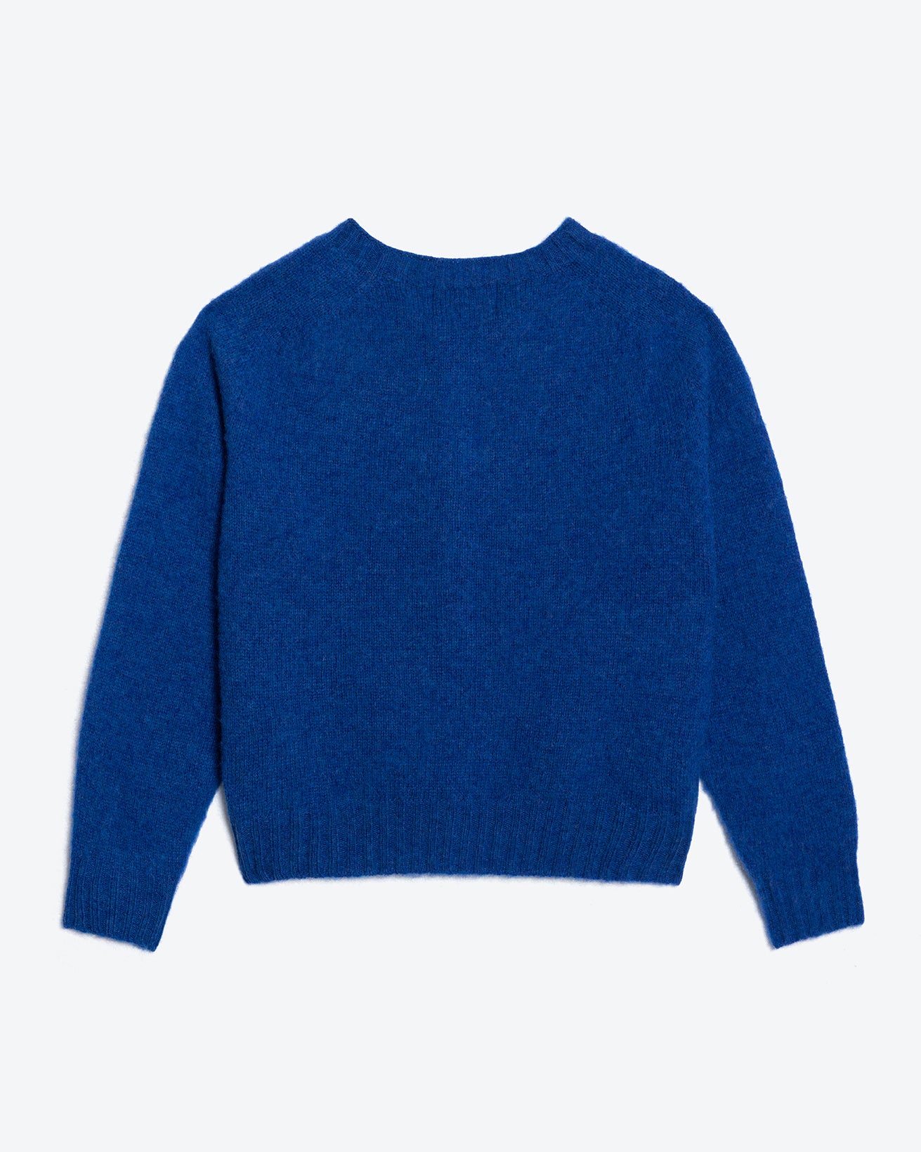 Blue sweater on a white background