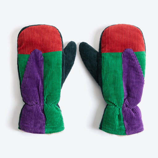 Lowie Colourblock Cord Mittens