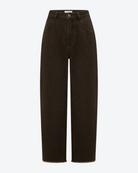 Dark brown pants on a white background