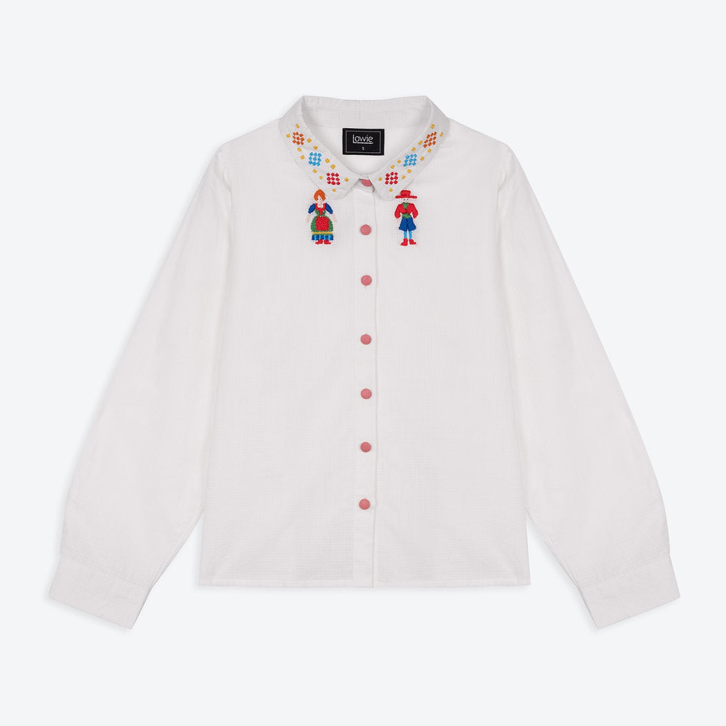 Lowie Folk People Embroidered Blouse