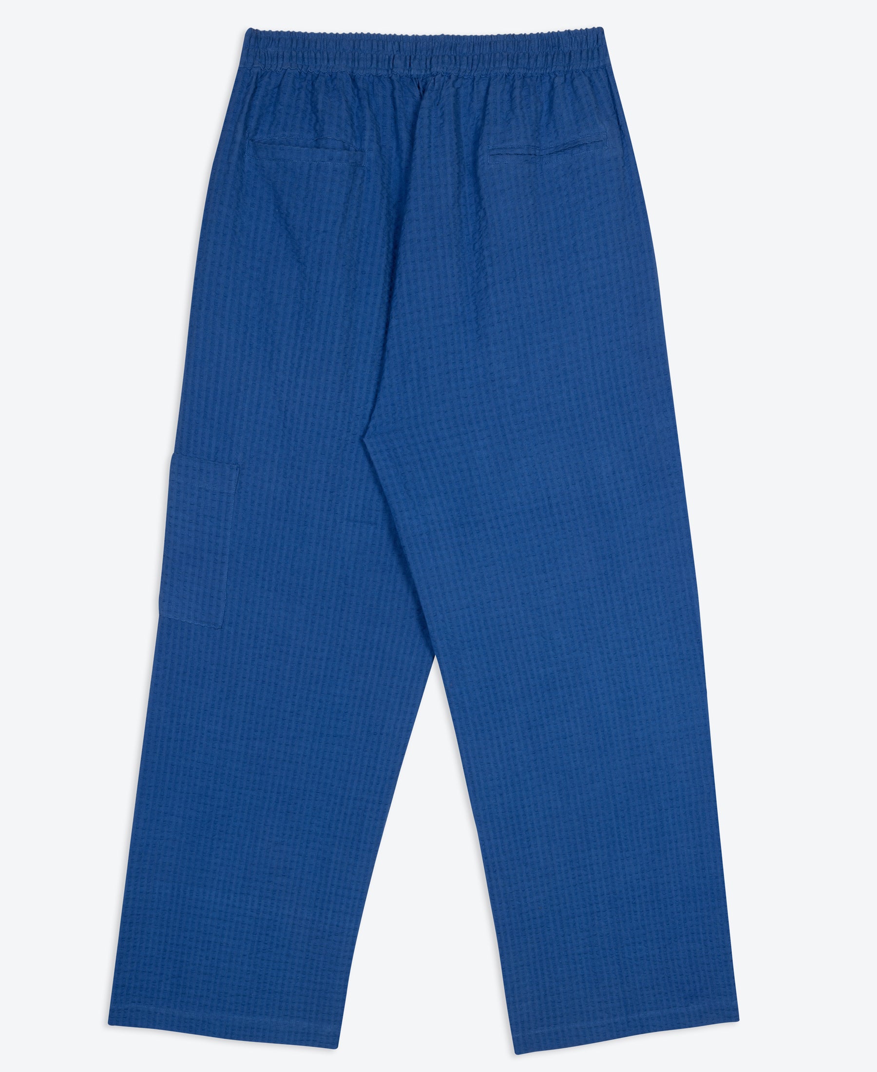 Blue pants on a white background