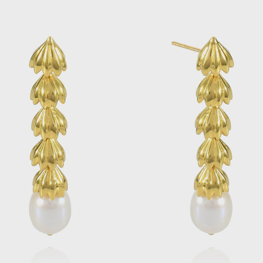 Shyla  Pearl Chandelier Earrings