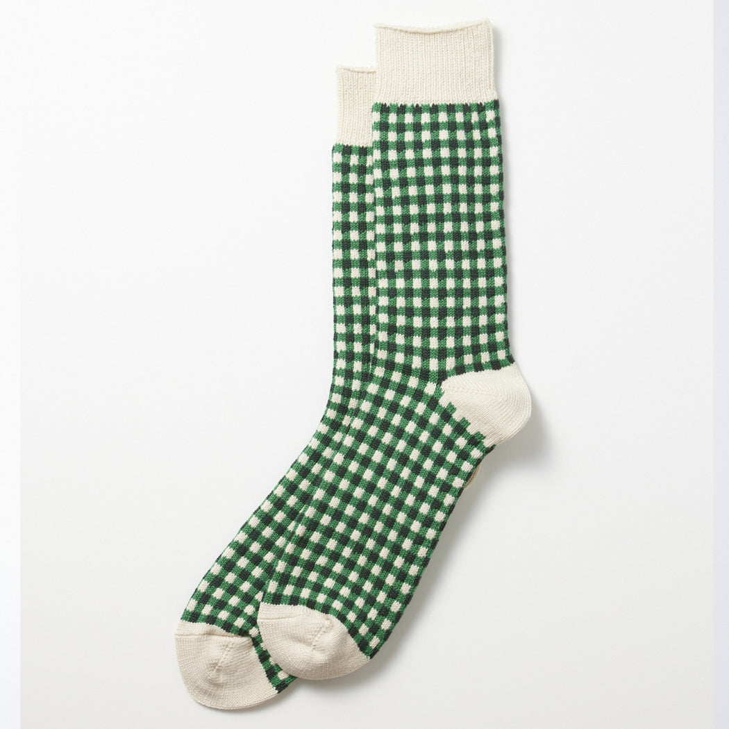 RoToTo Green Gingham Socks