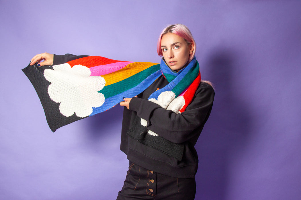 Miss Pompom x Tatty Devine Rainbow Scarf