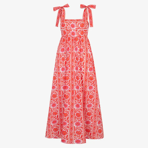 Pink City Prints Sunset Border Mykonos Dress