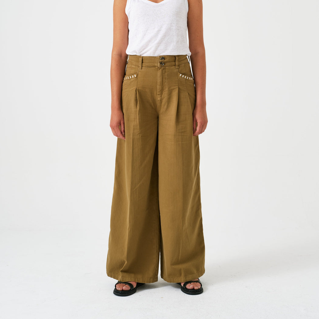 Seventy + Mochi Isabella Olive Jeans