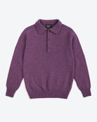 Purple sweater with a collar on a light purple background