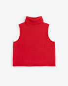 Red sleeveless vest on a white background