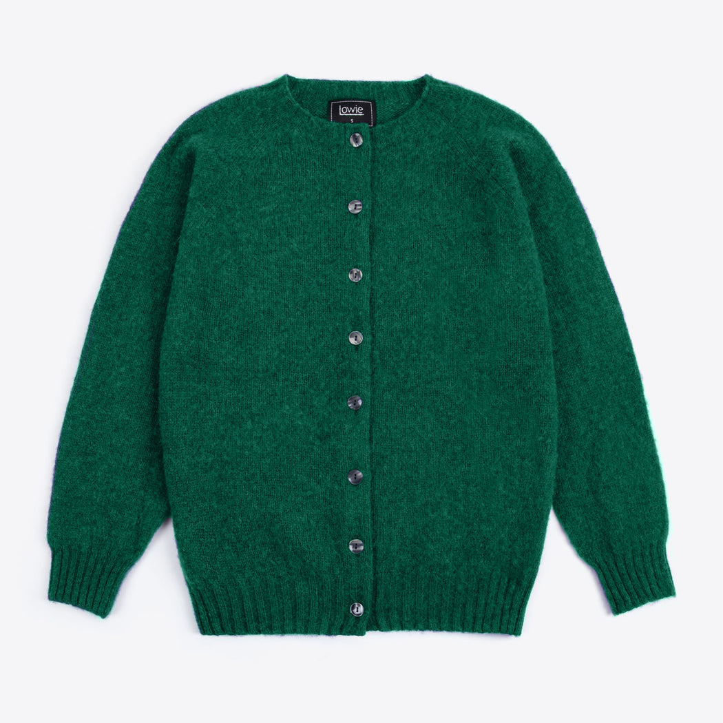 Lowie Scottish Emerald Classic Brushed Cardigan