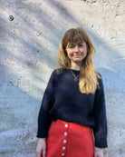 Person wearing Navy Mohair Jumper 