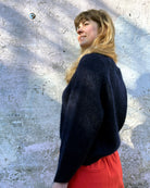 Person wearing Navy Mohair Jumper 
