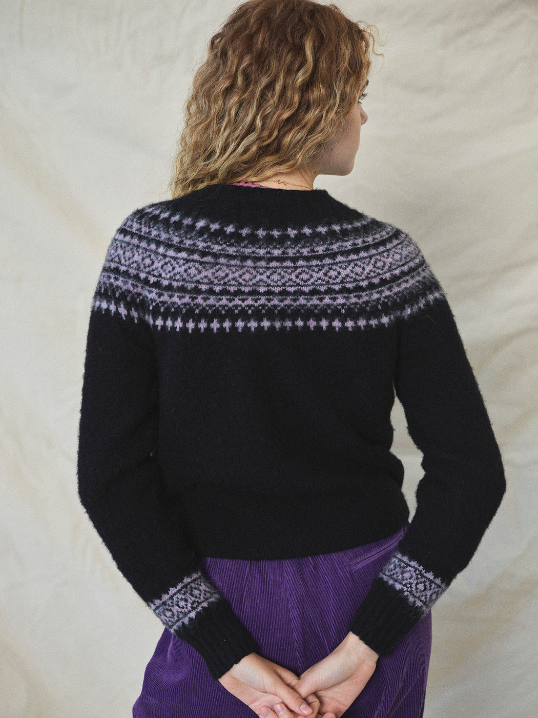 Lowie Black + Lilac Snow Jumper