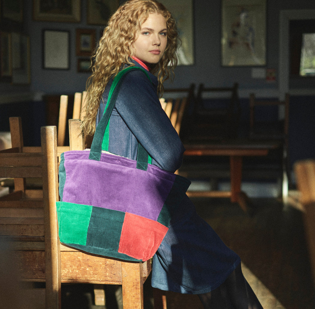 Lowie Corduroy Colourblock Bag