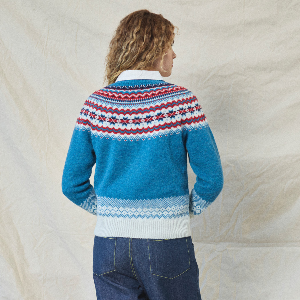 Lowie Blue Caerphilly Fair Isle Jumper