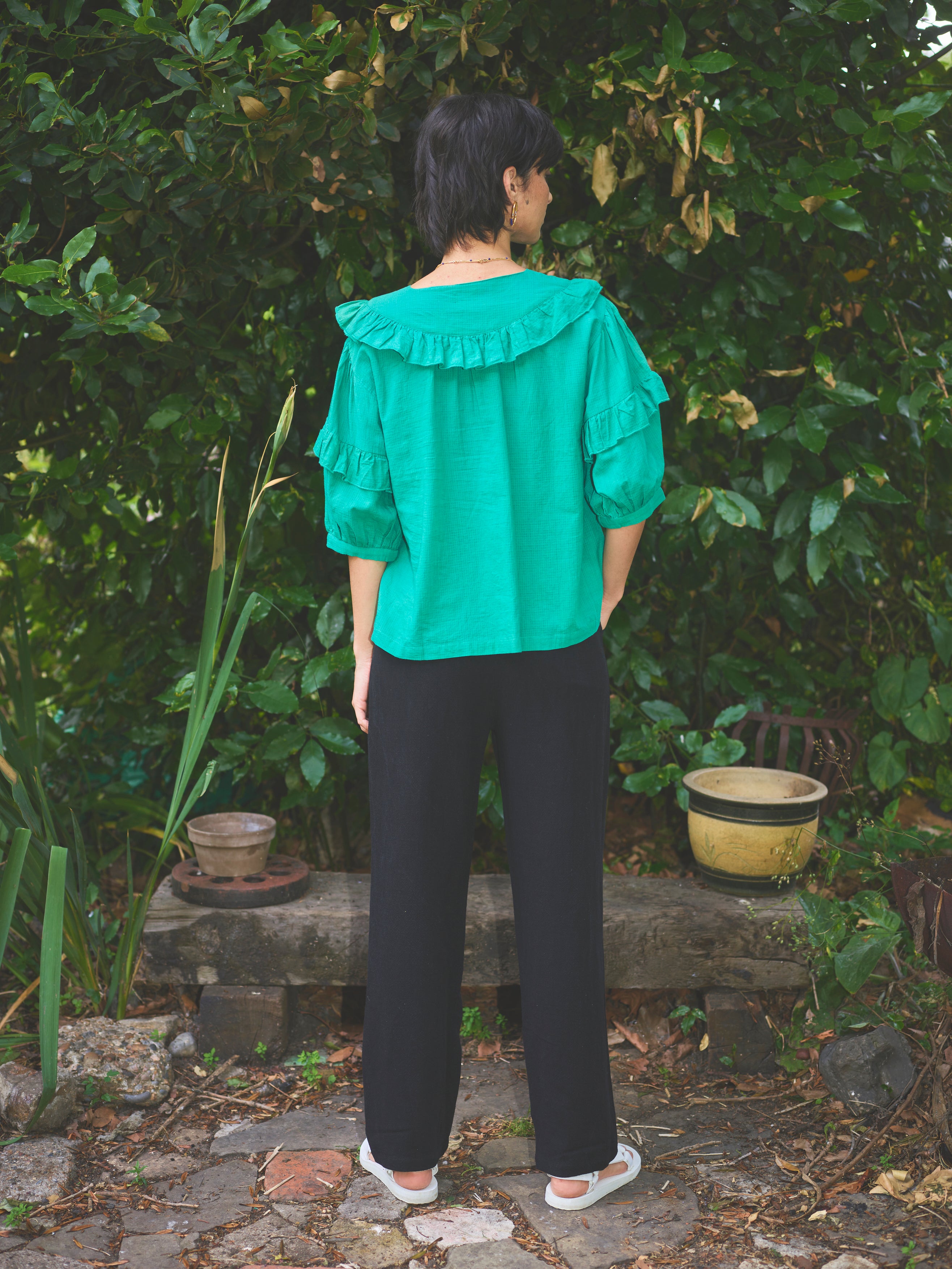 Lowie Viscose Linen Black Natalie Trouser