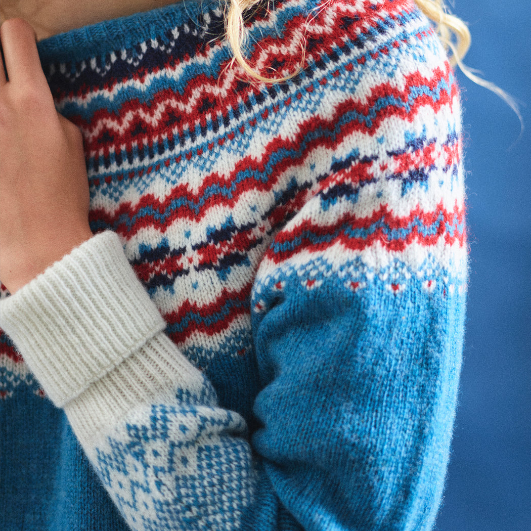 Lowie Blue Caerphilly Fair Isle Jumper