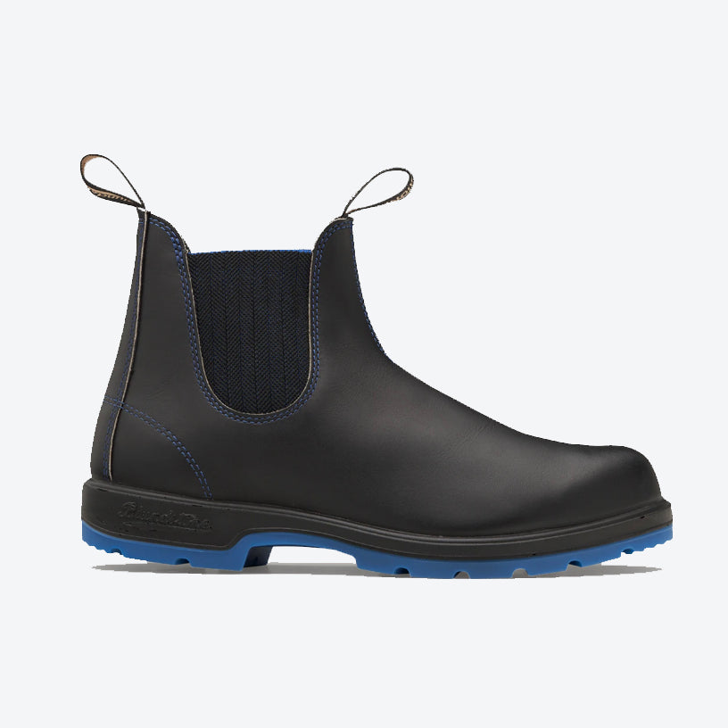 Blundstone 2343 Black Leather Blue-Blk Elastic