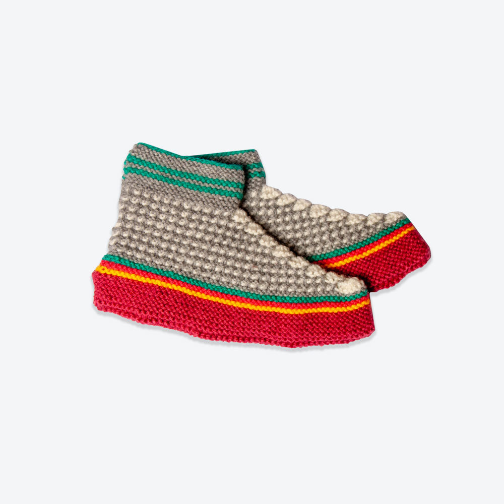 Lowie X Nasogi Weaves Slippers - Grey & Red