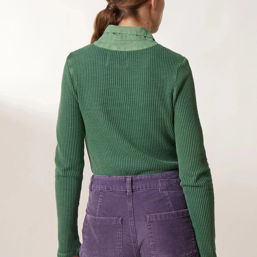 Leon & Harper Green Tabia Long Sleeve Top