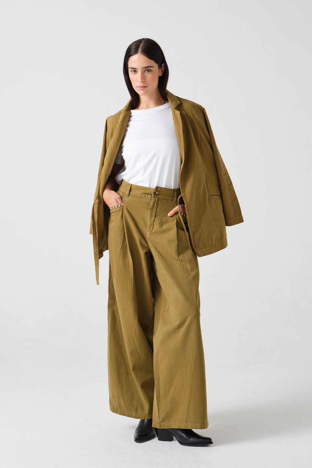 Seventy + Mochi Isabella Olive Jeans