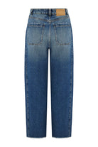 Blue jeans on a white background