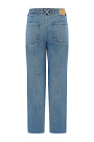 Blue jeans on a white background