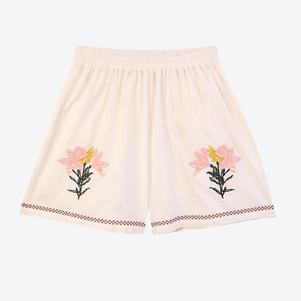 Meadows Caspia Embroidery Shorts