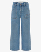 Blue jeans on a white background