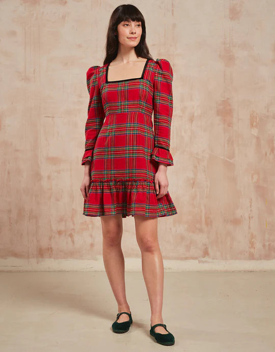 Pink City Prints Tartan Evelyn Mini Dress