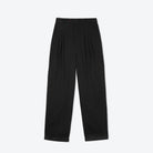 Lowie Black Cotton Drill Wide Leg Trouser