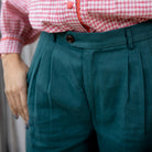 Lowie Sage Cotton Drill Wide Leg Trouser