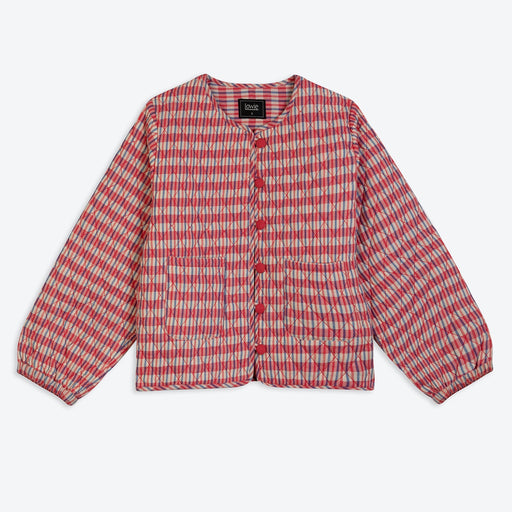 Lowie Blue Check & Red Quilted Jacket