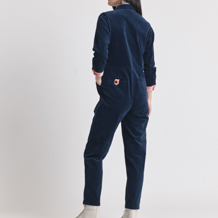 Lowie Navy Corduroy Boilersuit