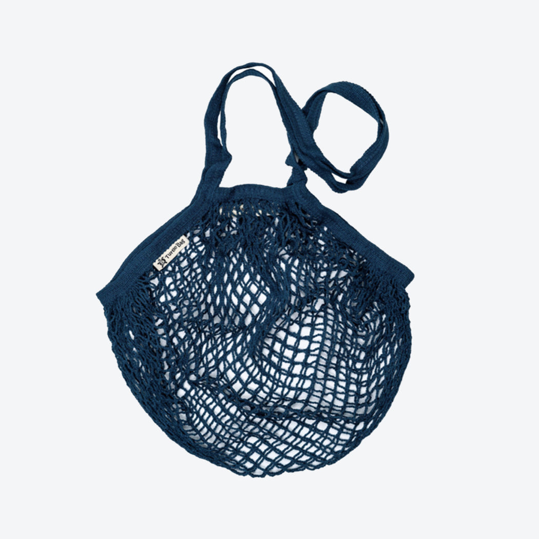 Turtle Bags Petrol Long Organic Handled String Bag